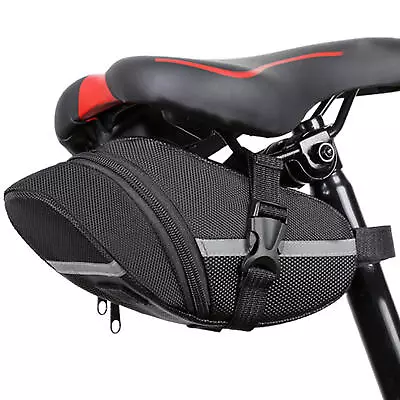 Bike Saddle Bag Waterproof Storage Black Tail Rear Pack Accessory Kit Tool • £7.49