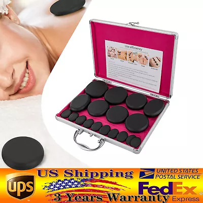 16/20/28pcs Hot Spa Rock Basalt Stone Stones Massage Warmer Kit & Heating Box US • $40