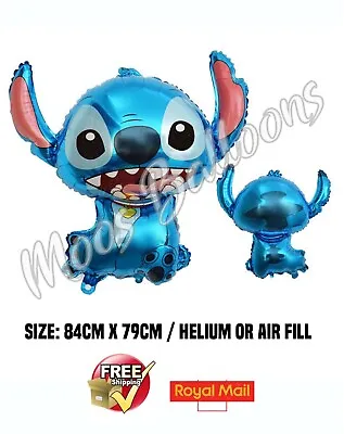 Disney Lilo And Stitch 84cm Foil Balloon Birthday Party Air Fill Or Helium • £4.97