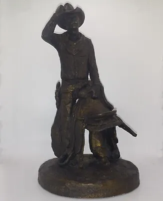 Vintage 1982 MICHAEL GARMAN Drifter Sculpture Artist Signed Bronzetone. 10.5¨x6¨ • $95