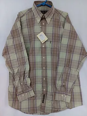 Vintage Barbour Classic Summer Tartan Check Plaid Mens Long Sleeve Shirt XL New • $35.99