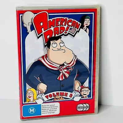 American Dad  Volume 3  - 3 Disc DVD Set  Region 4 PAL NEW And Sealed • $6.95