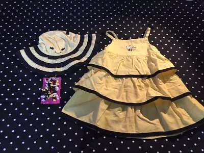 Gymboree Bee Chic Dress Hat Hair 18-24 18 24 Set Lot EUC Bumble Bee • $27.99