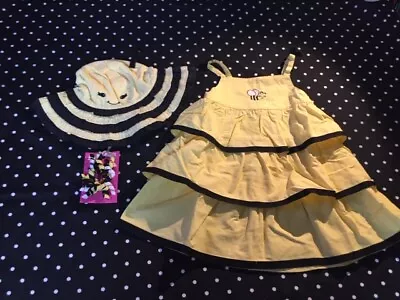 $52 • Buy Gymboree Bee Chic Dress Hat Hair 18-24 18 24 Set Lot Outfit EUC Bumble Bee