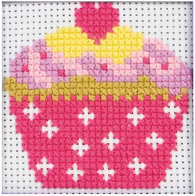 £7.95 • Buy Childrens 1st Counted Cross Stitch Kit CUPCAKE - Full Instructions