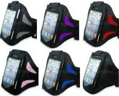 Iphone 3g/s 4g/s Black Sports Gym Running Armband Case Holder Pouch ~uk Seller~ • £2.78