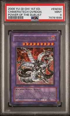 Yu-Gi-Oh! - Chimeratech Overdragon - POTD-EN034 - 1st Edition - PSA 9 • £50