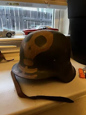 WWII Finnish 4th Division ‘White Death’ M40/55 Helmet German Made REFURBISHED • $500
