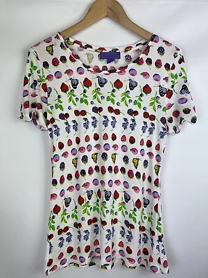 Versace X H&M Ladies Overprinted Short Sleeve Top T T Shirt Tunic Size US 12  • $47.50