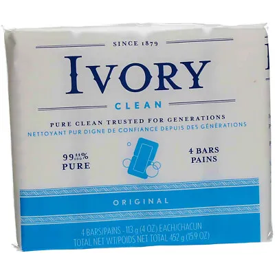 Ivory Clean Bar Soap Original 4 Oz 4 Ct • $13.77