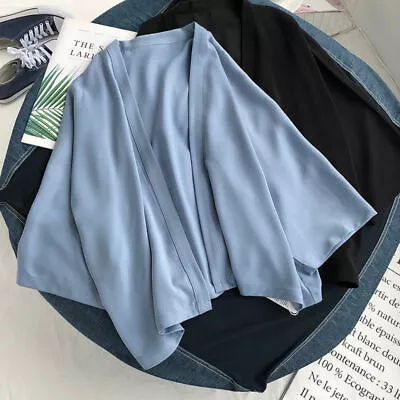 Women Kimono Jacket Coat Yukata Japanese Cardigan Tops Casual • £14.12