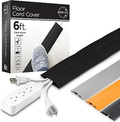 Cordinate 6 Ft Cord Cover Floor Cord Protector And Management Cord Concealer • $18.99