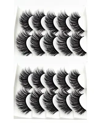 5 Pair🔥3D Mink🔥False Eyelashes🔥Wispy Cross Long Thick Soft Fake Eye Lashes UK • £4.99