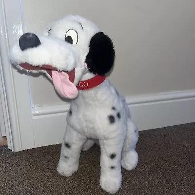 Vintage Disney Store 101 Dalmatians Pongo Dog Plush Teddy Toy 1990’s Red Collar • £8.75