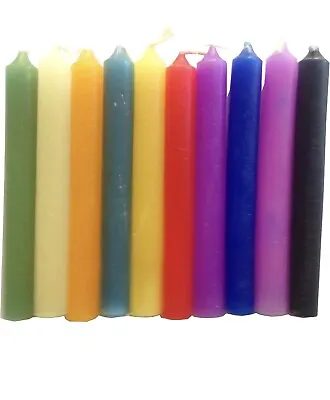 Spell Mini Candles 1/2' X 4' Pack 10 Velas Rituales Espirituales Santo Yoruba • $12.75