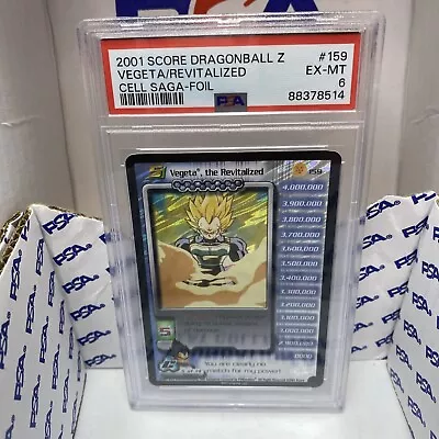 2001 Vegeta The Revitalized DBZ Score Ultra Rare Foil #159 PSA 6 Cell Saga • $1000