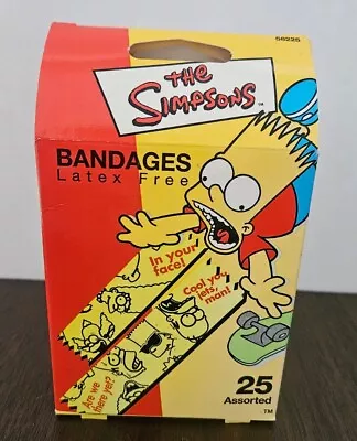 Vintage THE SIMPSONS Band Aid Bandages Crackle NIB • $6.50