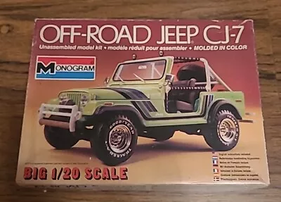 Monogram Jeep CJ-7 Off Road 1/20 Scale Vintage Model Kit • $129.95