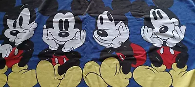 Vintage Mickey Mouse Disney Exclusive Beach Towel Made In Brazil 59” X 30” • $14.95