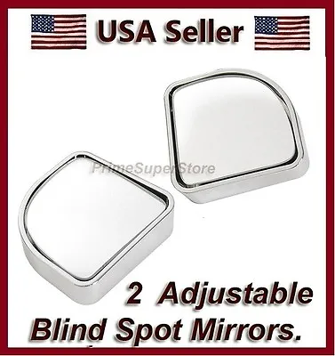 2 Auxiliary Blind Spot Wide View Chrome Mirror Small Side Rearview Car Rv Truck • $11.92