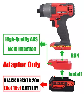 1x Adapter Fits Black & Decker 20v MAX (NOT 18v) Battery To For Bauer 20v Tools • $14.69