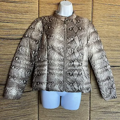 BNWTS Vero Moda SnakePrint Padded Puffer Animal Print Jacket Size S • $18.65