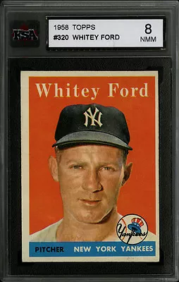 1958 Topps Baseball~#320~whitey Ford~hall Of Fame~new York Yankees~ksa 8 Nm-mt • $300