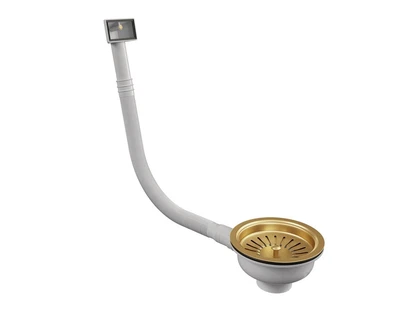 £19.85 • Buy 90mm Polished Brass Kitchen Basket Strainer Waste And Pipe