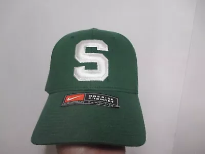 Nike Michigan State Spartans Flex Fit Hat (one Size) Nwt Green Front & Back Logo • $17.99