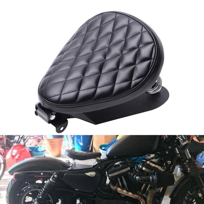 $51.05 • Buy For Yamaha V-Star 650 950 1100 1300 Bobber Solo Seat 3  Spring Base Saddle Black