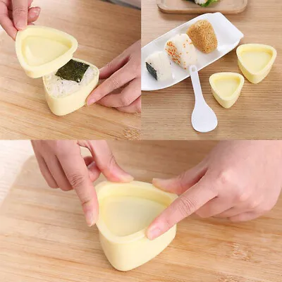 £1.20 • Buy Triangle Maker Rice Ball 3pcs/set Onigiri Mold Home Tool Kitchen Food Press