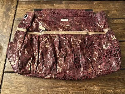 Miche Prima Magnetic Purse Shell Phoebe Burgundy Red & Gold Faux Leather Retired • $19.99