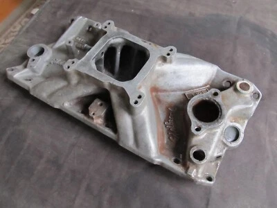 Vintage Edelbrock TM 1 SBC Chevy Aluminum Intake 327 350 383 #2 • $179.99