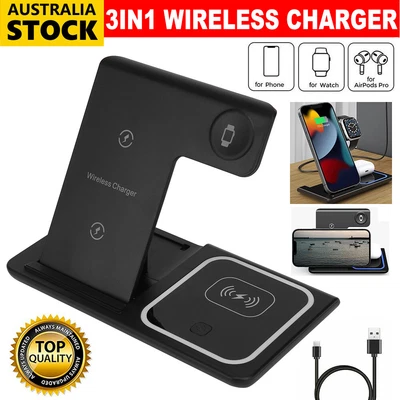 $30.85 • Buy Travel Qi Wireless Charger Car Charging Dock For IPhone Pods IWatch Earphones
