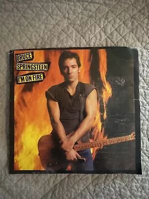 Bruce Springsteen I'm On Fire 7” Picture Sleeve Title Strip - EXC PLUS!! • $6.99