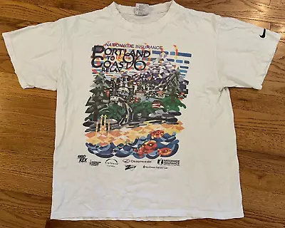 Vintage 1996 Nike Oregon Portland To Coast Relay Art Shirt Size Medium Promo Run • $28.95