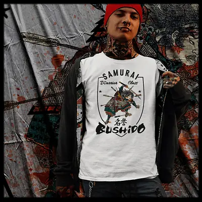 Samurai T-Shirt Deadly Warrior With Sword Bushido Code Japanese Ronin Bloodshed • $19.99