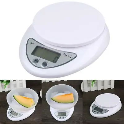 5kg Digital Kitchen Scales LCD Electronic Cooking Scale Food Bowl Sale • £0.01