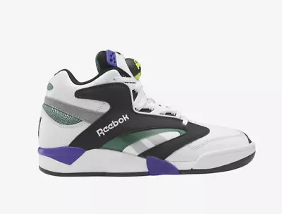 Reebok Shaq Victory Pump White Green Purple H06494 Men's Size 7.5-13 Basketball • $99.99