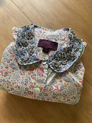 84 J.Crew Liberty Jeweled Collar Shirt Junos Garden Peacock Floral 6 New $250 • $98