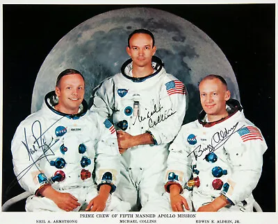 NEIL ARMSTRONG / BUZZ ALDRIN / MICHAEL COLLINS Signed Photo Apollo XI Reprint • £6