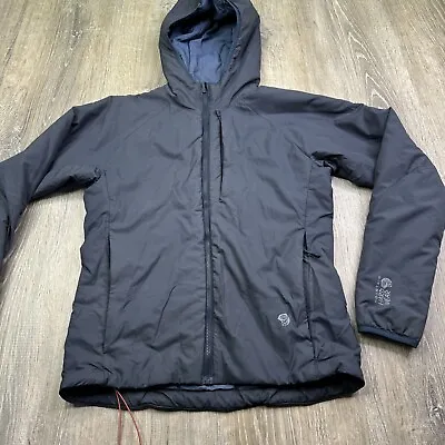 Womens XS Jacket MOUNTAIN HARDWEAR Hooded Navy Blue • $29.99