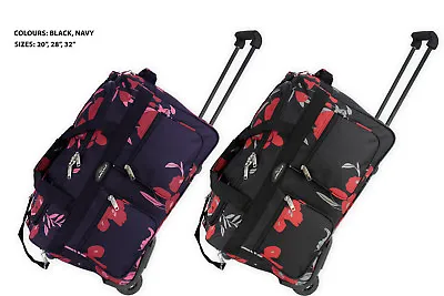 £29.95 • Buy Lightweight Luggage Wheeled Trolley Holdall Duffle Bag Travel Bag 302-Printed