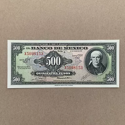 🇲🇽 Mexico 500 Pesos Banknote 1978 UNC Mexican Currency Printed By American BC • $59.95