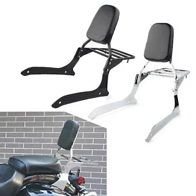 Motor Backrest Sissy Pad & Luggage Rack For Yamaha XVS1300A V Star 1300 2007-15 • $178.80