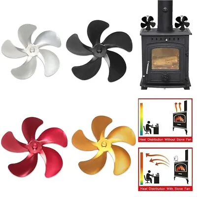 $12.07 • Buy 1x Electric Durable Fireplace Fan Stove Fan For Blower Fireplace Pipe Fan Blades