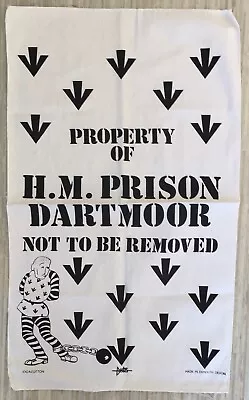 Vintage Property Of H.M. PRISON DARTMOOR Tea Towel / Cloth New • £8