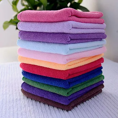 10pcs Soothing Microfiber Face Towel Cleaning Wash Cloth Hand Square Towel • $0.99