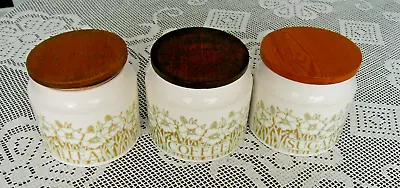 Vintage Retro Cottagecore Hornsea Fleur Tea Coffee Sugar Canisters 4.25  10.5cm • £5.99