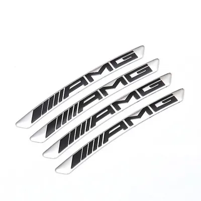 4PCS Sport Wheel Rim Badge 3D Logo Emblem Sticker Decoration For Mercedes AMG • $17.11